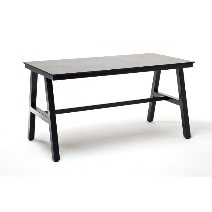 "Рио" стол из HPL 140х70см, H75, цвет столешницы "серый гранит"