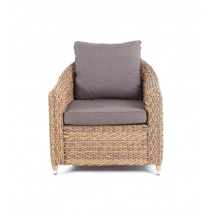 "Кон Панна" кресло из искусственного ротанга (гиацинт), цвет соломенный
