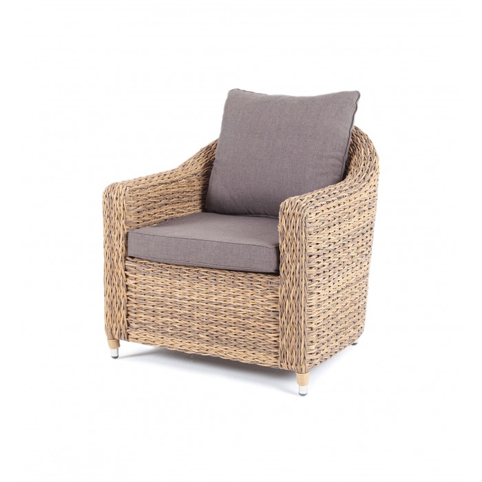 "Кон Панна" кресло из искусственного ротанга (гиацинт), цвет соломенный