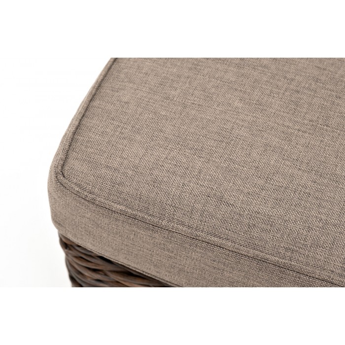 "Лунго" модуль диванный прямой с подушками, цвет коричневый (гиацинт)